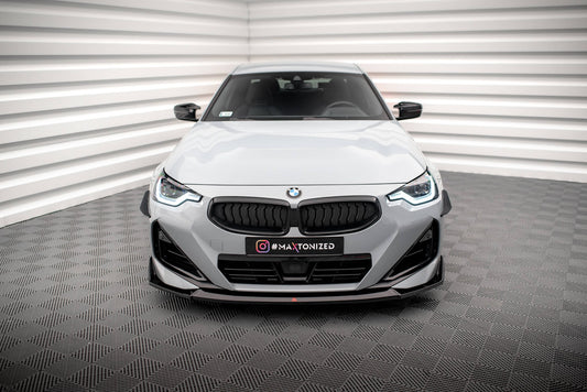 Front Ansatz V.3 für BMW 2 Coupe M-Paket / M240i G42 schwarz Hochglanz