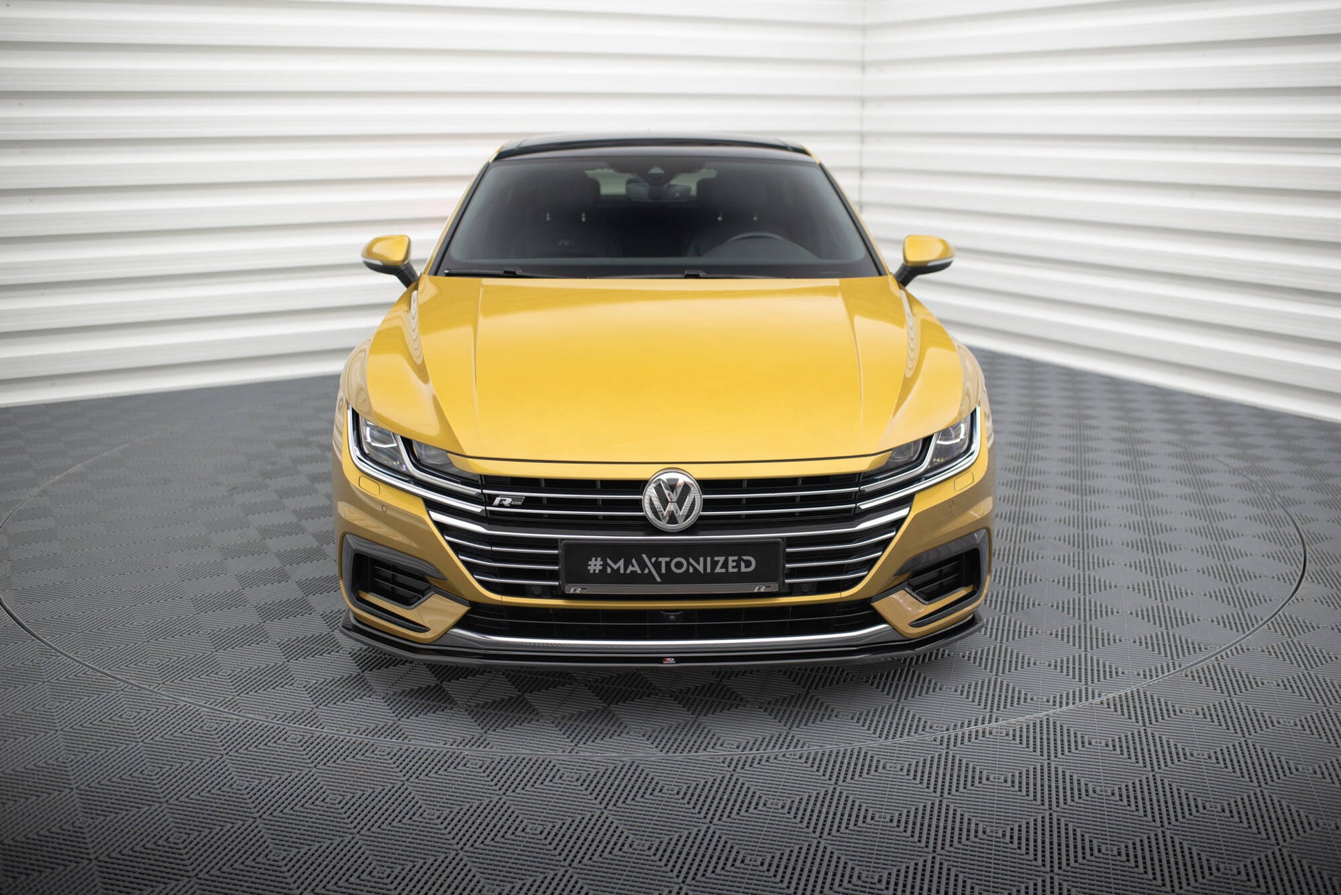 Front Ansatz für v.1 VW Arteon R-Line schwarz Hochglanz