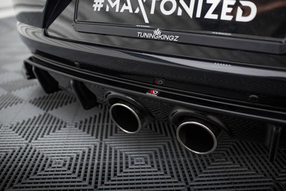 Diffusor Heck Ansatz V.2 für VW Scirocco Mk3 (R32 Auspuff) schwarz Hochglanz