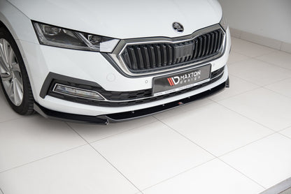 Front Ansatz V.1 für Skoda Octavia Mk4 schwarz Hochglanz