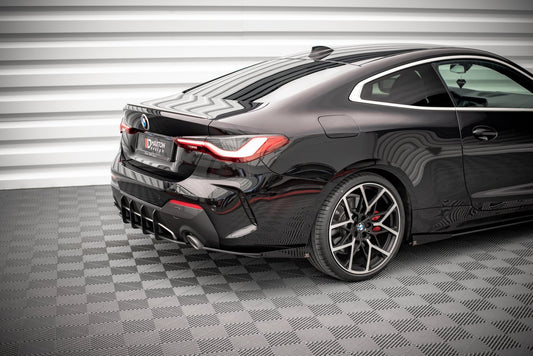 Street Pro Heck Ansatz Flaps Diffusor + Flaps für BMW 4er M-Paket G22 / G23 / G22 Facelift / G23 Facelift schwarz Hochglanz