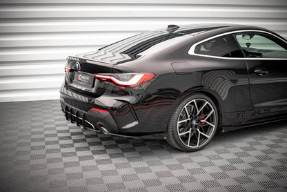 Street Pro Heck Ansatz Flaps Diffusor +Flaps für BMW 4er M-Paket G22 / G23 / G22 Facelift / G23 Facelift schwarz Hochglanz