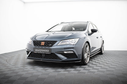 Front Ansatz V.2 für Seat Leon Cupra / FR Mk3 FL schwarz Hochglanz