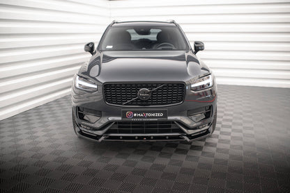 Front Ansatz V.2 für Volvo XC90 R-Design Mk2 Facelift schwarz Hochglanz