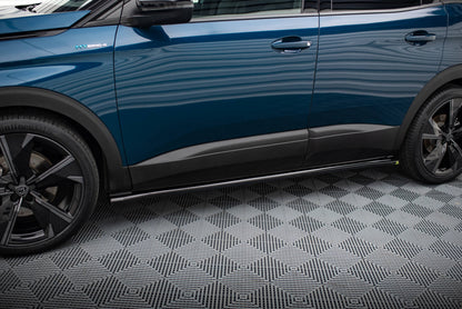 Seitenschweller Ansatz für Peugeot 3008 GT-Line Mk2 Facelift schwarz Hochglanz