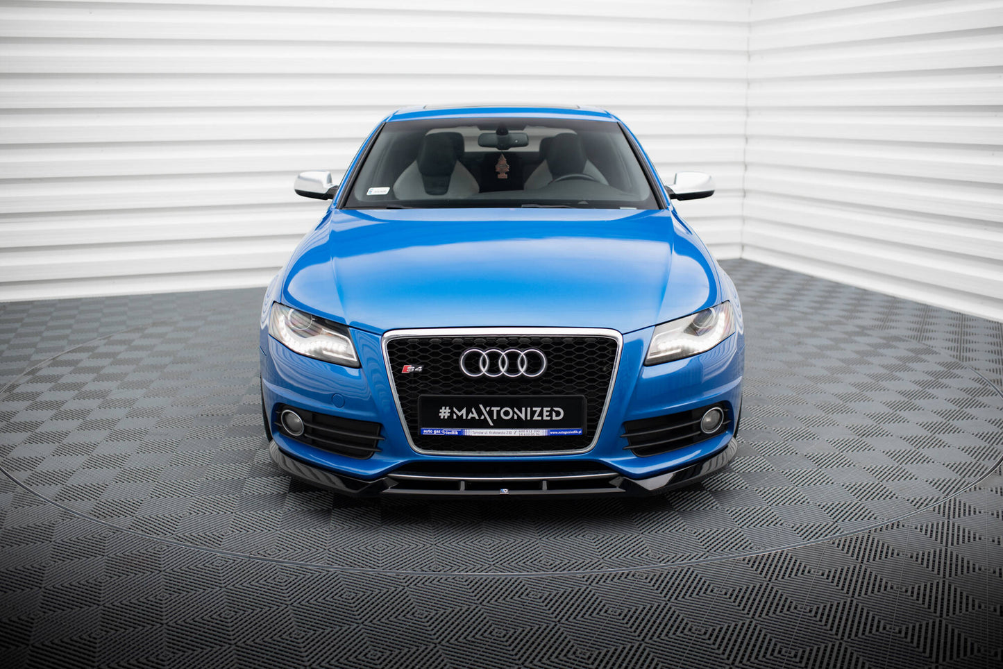 Front Ansatz V.4 für Audi S4 / A4 S-Line B8 schwarz Hochglanz