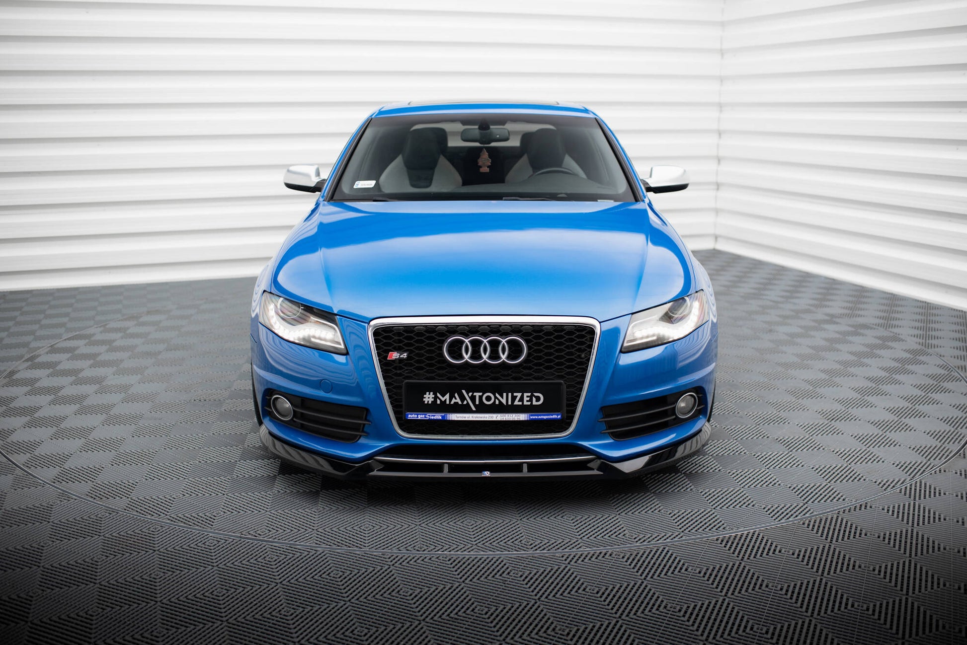Front Ansatz V.4 für Audi S4 / A4 S-Line B8 schwarz Hochglanz
