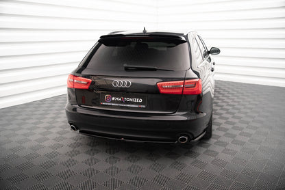 Spoiler CAP V.1 für Audi A6 C7 Avant schwarz Hochglanz