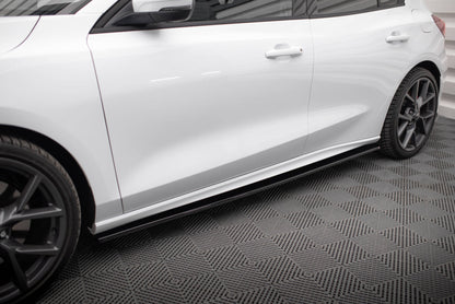 Seitenschweller Ansatz für V.1 für Ford Focus ST / ST-Line Mk4 Facelift schwarz Hochglanz