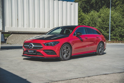 Seitenschweller Ansatz für Mercedes-Benz CLA AMG-Line C118 schwarz matt