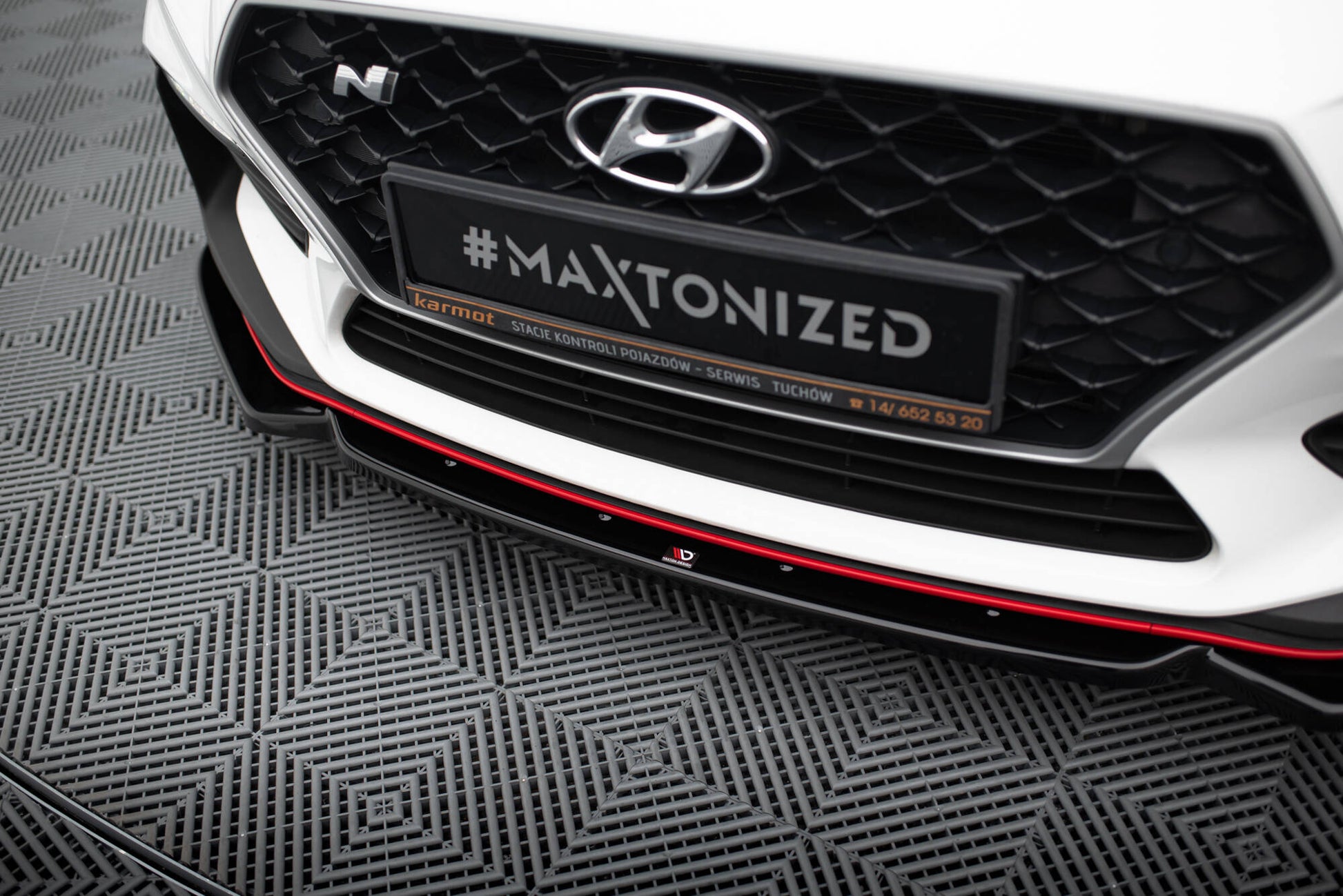 Front Ansatz V.6 + Flaps für Hyundai I30 N Mk3 Hatchback/Fastback