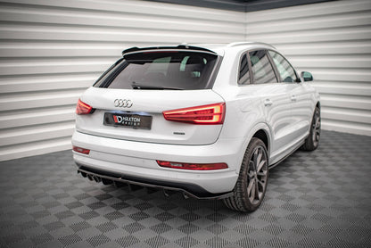 Spoiler CAP für Audi Q3 8U Facelift Carbon Look