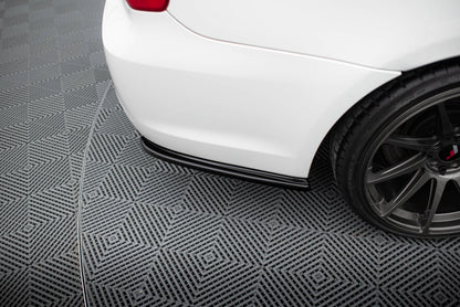Heck Ansatz Flaps Diffusor für BMW 3er E90 M Paket schwarz Hochglanz