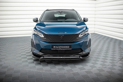 Front Ansatz für Peugeot 3008 GT-Line Mk2 Facelift schwarz Hochglanz