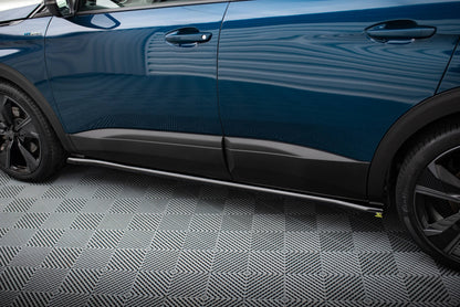 Seitenschweller Ansatz für Peugeot 3008 GT-Line Mk2 Facelift schwarz Hochglanz
