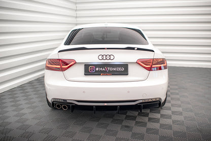 Diffusor Heck Ansatz für Audi A5 8T Facelift (Doppelauspuff li.)