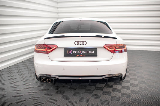 Diffusor Heck Ansatz für Audi A5 8T Facelift (Doppelauspuff li.)