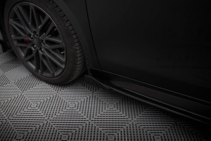Street Pro Seitenschweller Ansatz für + Flaps Kia Proceed GT / GT-Line Mk1 Facelift / Ceed GT Mk3 Facelift  schwarz Hochglanz