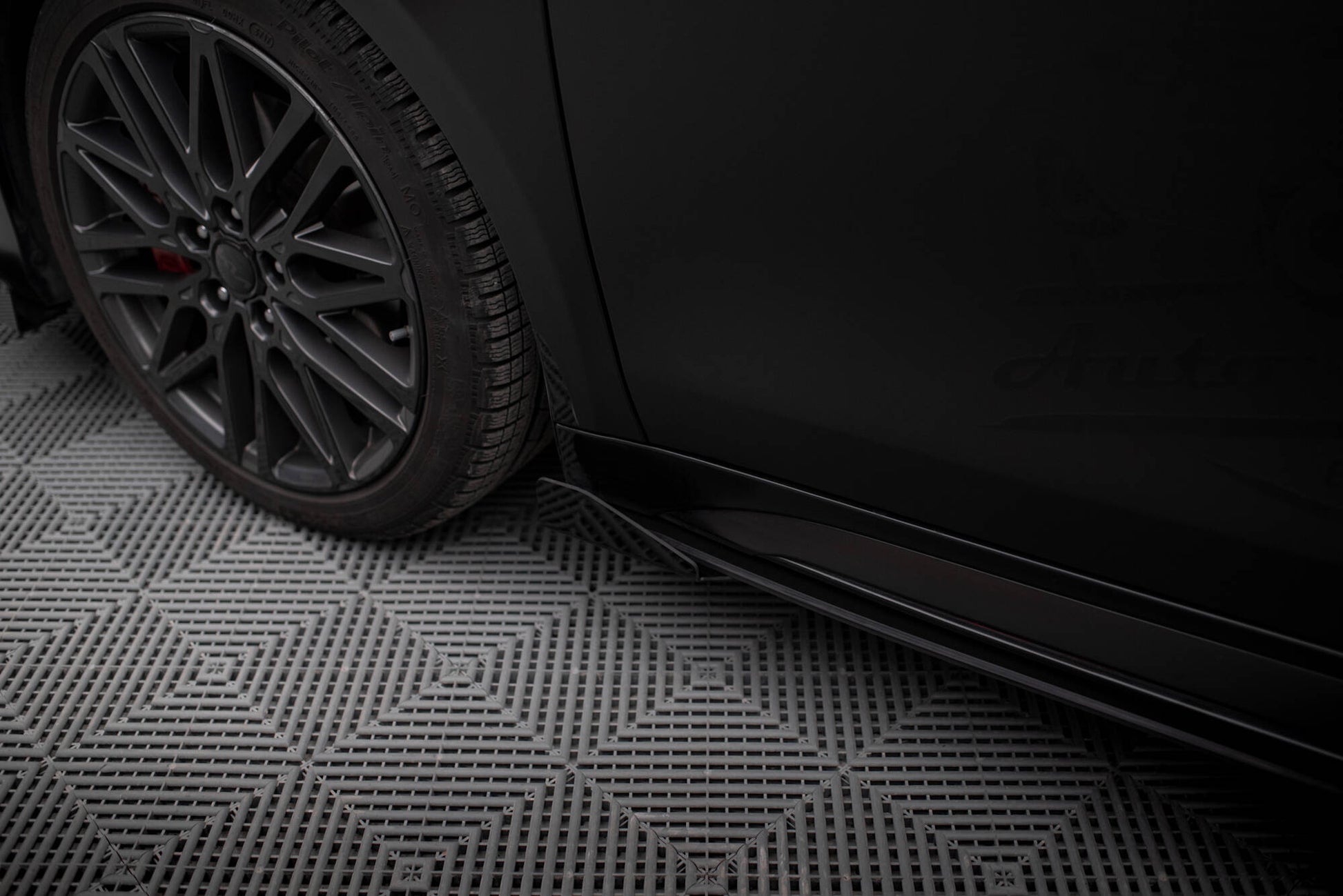 Street Pro Seitenschweller Ansatz + Flaps für Kia Proceed GT / GT-Line Mk1 Facelift / Ceed GT Mk3 Facelift  schwarz Hochglanz