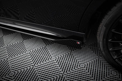 Seitenschweller Flaps für Mercedes-AMG A35 W177 Facelift schwarz Hochglanz