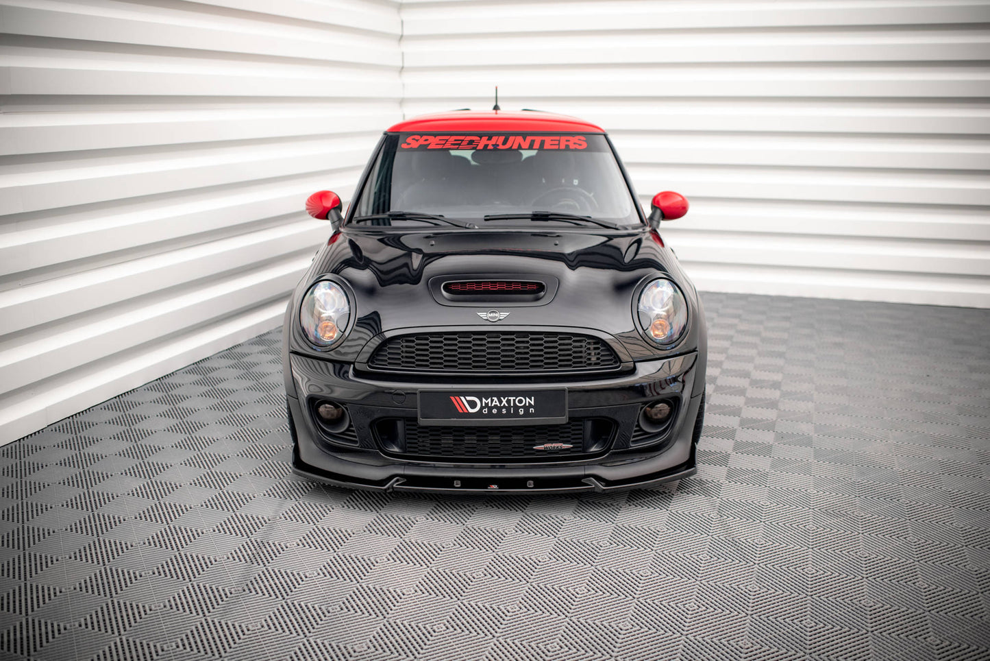 Front Ansatz V.3 für Mini Cooper John Cooper Works R56 schwarz Hochglanz