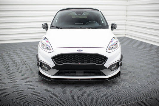 Front Ansatz V.7 für Ford Fiesta Mk8 ST / ST-Line schwarz Hochglanz