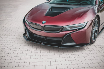 Front Ansatz für BMW i8 schwarz Hochglanz