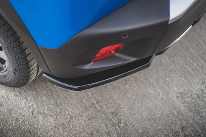 Mittlerer Cup Diffusor DTM Look Heck Ansatz für Peugeot 2008 Mk2 schwarz Hochglanz