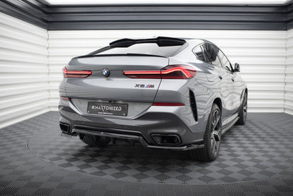 Mittlerer Cup Diffusor DTM Look Heck Ansatz für V.1 BMW X6 M-Paket G06 Facelift schwarz Hochglanz