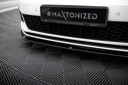 Front Ansatz V.2 für VW GOLF 7 GTI FACELIFT schwarz Hochglanz