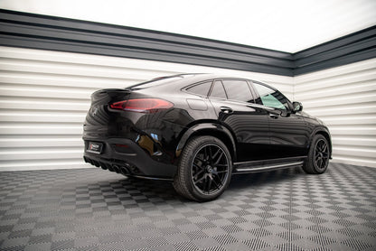 Seitenschweller Ansatz für Mercedes-AMG / AMG-Line GLE Coupe  C167 / C167 Facelift schwarz Hochglanz
