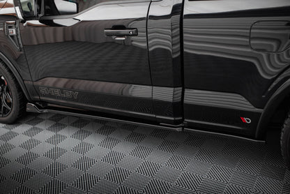 Seitenschweller Ansatz für Shelby F150 Super Snake schwarz Hochglanz
