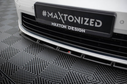 Front Ansatz V.5 für VW Golf R / R-Line Mk7 schwarz Hochglanz
