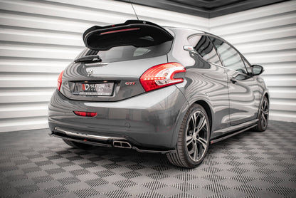 Heck Ansatz Flaps Diffusor für Peugeot 208 GTi Mk1 schwarz Hochglanz
