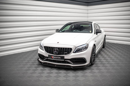 Front Ansatz V.2 für Mercedes-AMG C63 Coupe AMG Aero Pack C205 Facelift schwarz Hochglanz