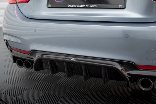 Diffusor Heck Ansatz für BMW 4er Coupe / Gran Coupe / Cabrio M-Paket F32 / F36 / F33 (Doppelauspuff li. re.)