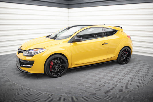 Seitenschweller Ansatz für RENAULT MEGANE 3 RS schwarz Hochglanz