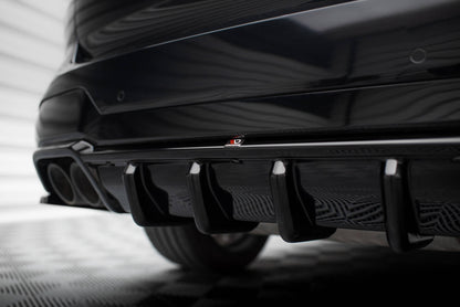 Diffusor Heck Ansatz für BMW X3 M F97 / F97 Facelift schwarz Hochglanz