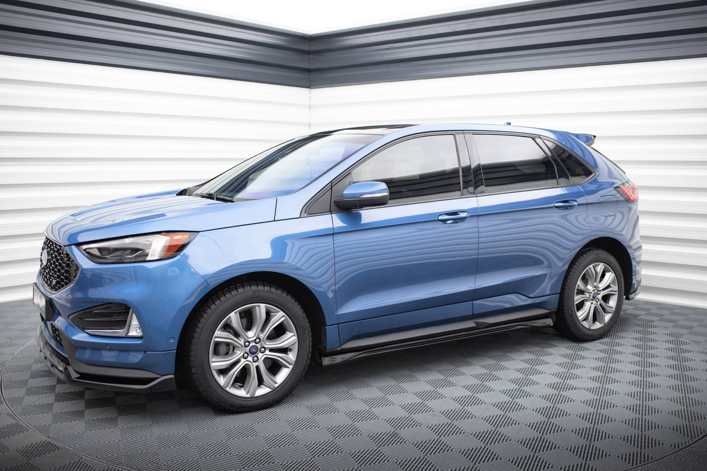 Seitenschweller Ansatz für Ford Edge Mk2 schwarz Hochglanz