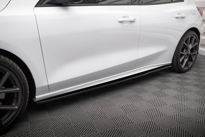 Seitenschweller Ansatz für V.3 für Ford Focus ST / ST-Line Mk4 Facelift schwarz Hochglanz