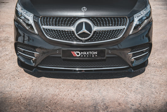 Front Ansatz V.3 für Mercedes-Benz V-Klasse AMG-Line W447  schwarz Hochglanz