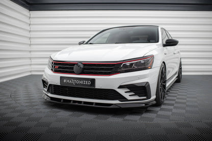 Front Ansatz V.2 für VW Passat GT B8 Facelift USA schwarz Hochglanz