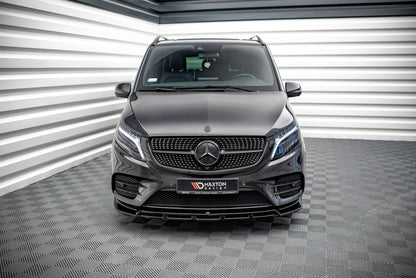 Front Ansatz V.5 für Mercedes-Benz V-Klasse AMG-Line W447  schwarz Hochglanz