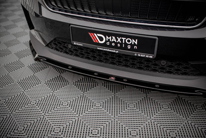 Front Ansatz V.2 für Skoda Enyaq iV schwarz Hochglanz