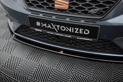 Front Ansatz V.2 für Seat Leon Cupra / FR Mk3 FL schwarz Hochglanz