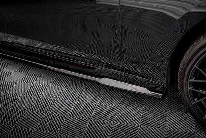 Seitenschweller Ansatz für BMW 7 G70 schwarz Hochglanz