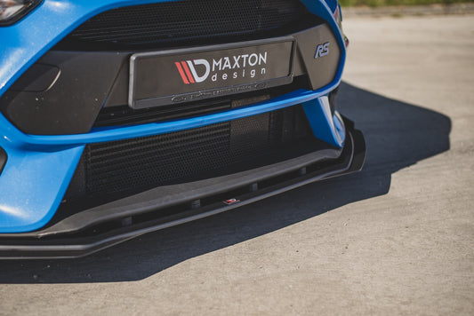 Street Pro Front Ansatz für + Flaps für Ford Focus RS Mk3 schwarz Hochglanz