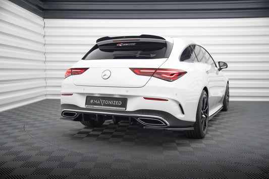 Diffusor Heck Ansatz für Mercedes-Benz CLA  AMG-Line X118 schwarz Hochglanz