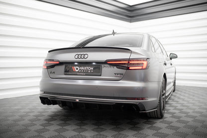 Diffusor Heck Ansatz für Audi A4 S-line B9 (Doppelauspuff li.endrohr)
