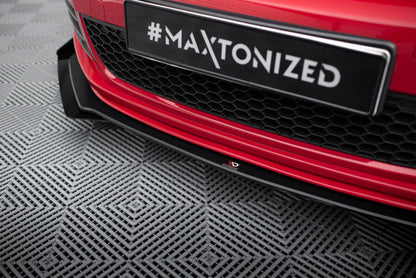 Street Pro Front Ansatz für V.3 + Flaps für VW Golf GTI Mk6 schwarz Hochglanz